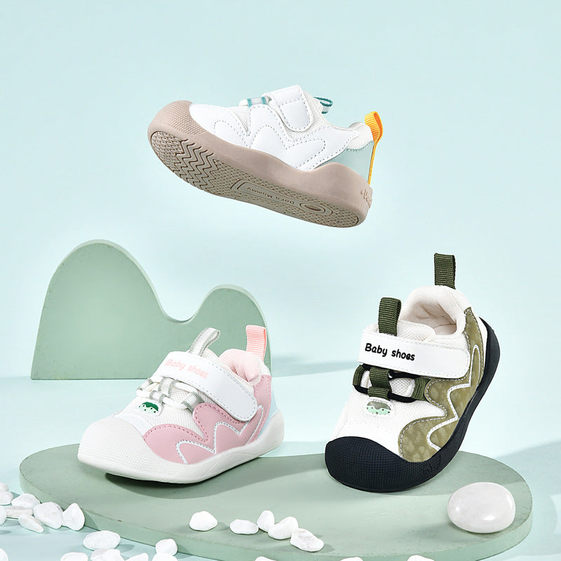 Toddler shoes for boys, spring and autumn infant shoes, soft sole functional mesh shoes, baby shoes for boys aged 1-3 years