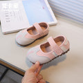 Vancahao girls' mary jane leather shoes, new autumn  korean style, kids' faux split-toe flats, baby shoes