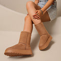 snow boots for women winterfleece-linedthickened bottomknee sock short bootsnon-slip cotton shoesheattech tassel design