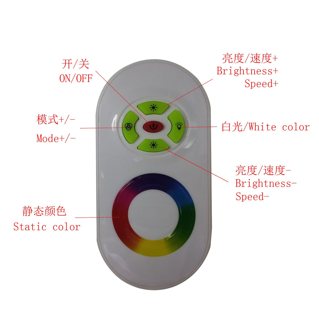 Full touch RGB iron box RF controller 12-24V low voltage COB light with LED lamp dimmer