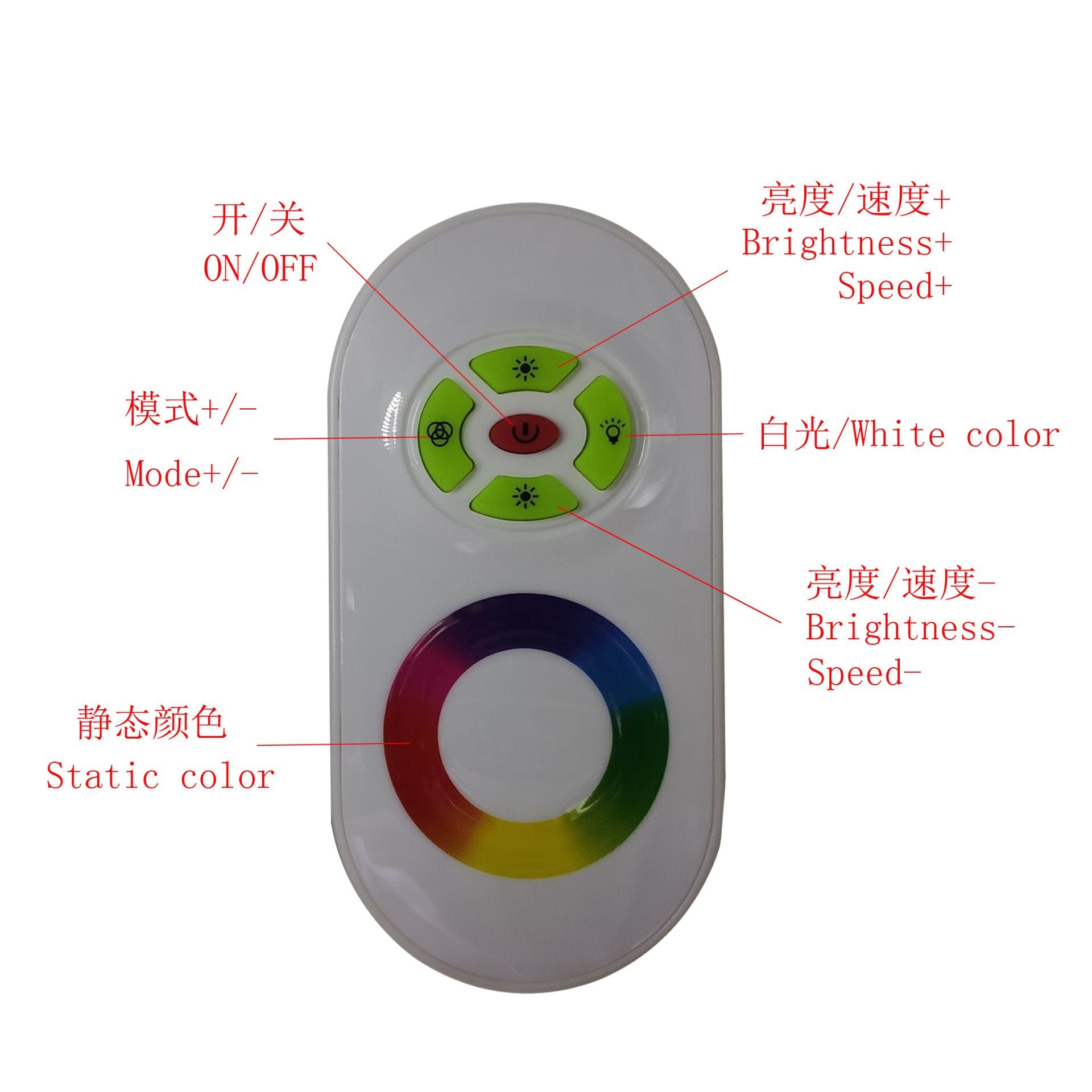 Full touch RGB iron box RF controller 12-24V low voltage COB light with LED lamp dimmer