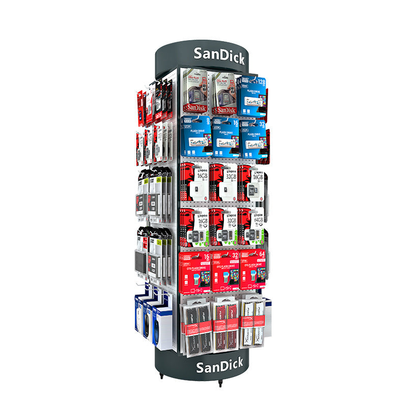 Cross-border  shelves Rotatable metal display racks Iron wire general merchandise shopping mall supermarket display racks Display racks
