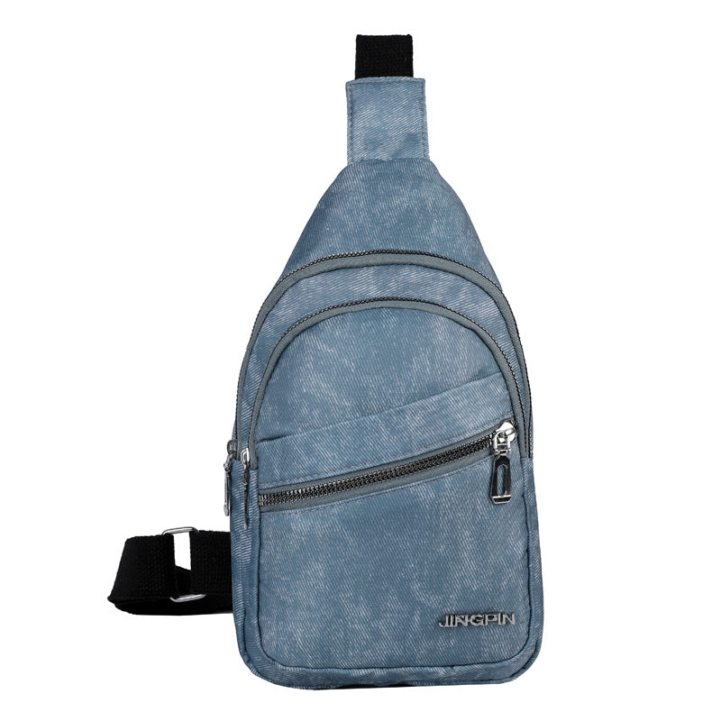 Chest bag Korean version versatile soft leather backpack casual fashion women's large capacity travel shoulder bag messenger bag breast bag