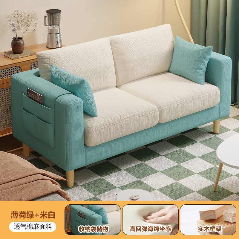 new arrival fabric sofa living room single tofu block casual modern rental room double small apartment sofa chair
