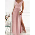 independent station  hot style sleeveless lace hem slit european and american women's dress