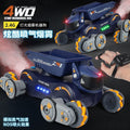new product 2.4g eight-wheel stunt robot dog gesture sensor deformation spray kids climbing remote control car toy