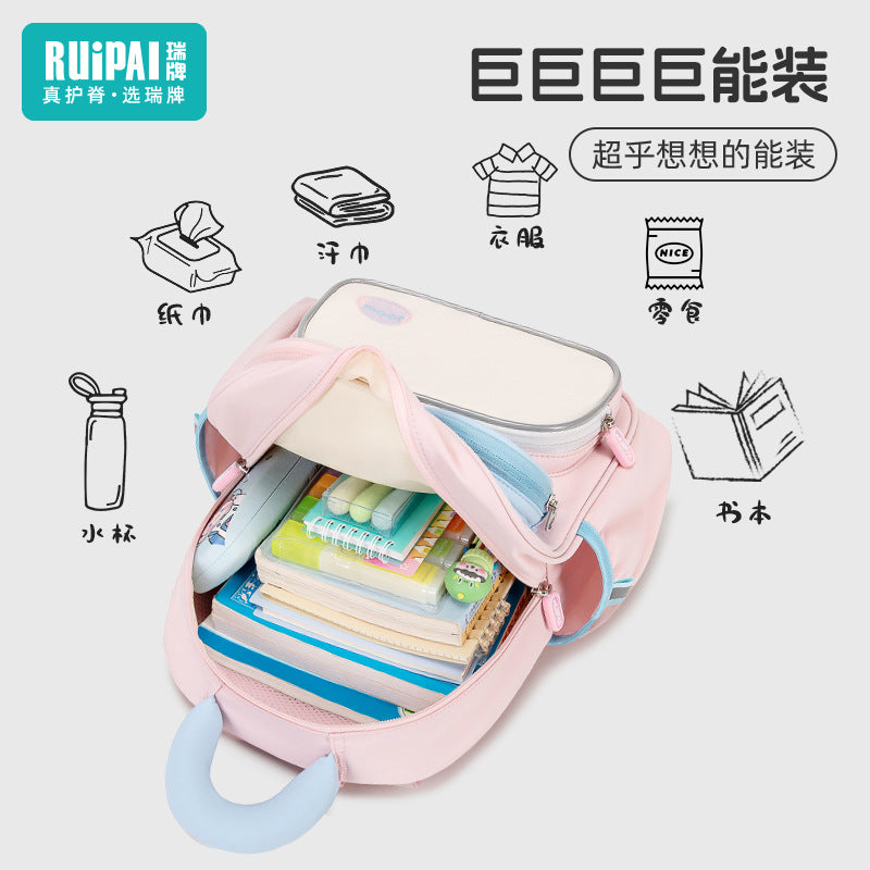 Rui brand children's kindergarten schoolbag 2025 new double shoulder outdoor travel 3-4 year old baby going out small backpack