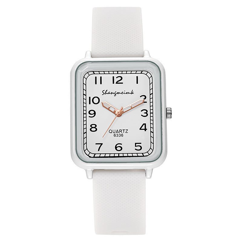 Inspopular square case women's watch wholesale tape digital quartz watch stylishfashion student watch women's watch