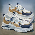 Men's shoes: 2026 spring new arrivals - trendy color block chunky platform dad shoes, european style, premium casual sneakers
