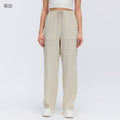 Spring/summer new lightweight quick-dry women's active pants - bubble plaid, loose fit, slimming, versatile casual trousers d26034
