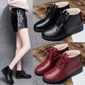 Winter slip-on fleece-lined cotton shoes heattech ladieswear shoes non-slipthickened cotton shoes for middle-aged and elderly people flatsnon-slip granny shoes
