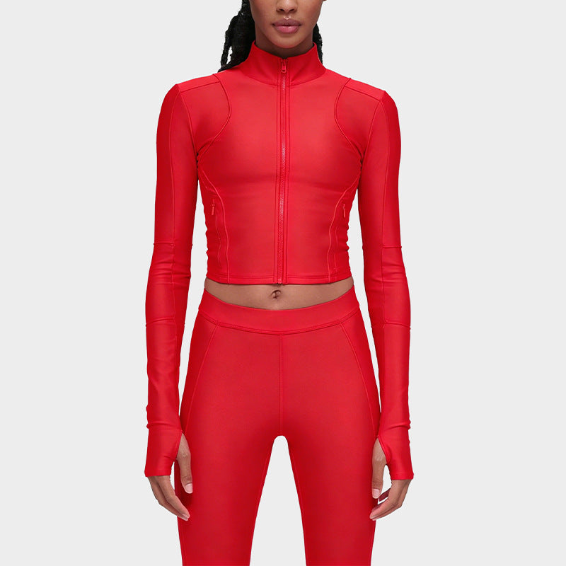 new arrival long-sleeve yoga top and bottom set - premium women's activewear two-piece workout outfit
