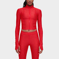 new arrival long-sleeve yoga top and bottom set - premium women's activewear two-piece workout outfit