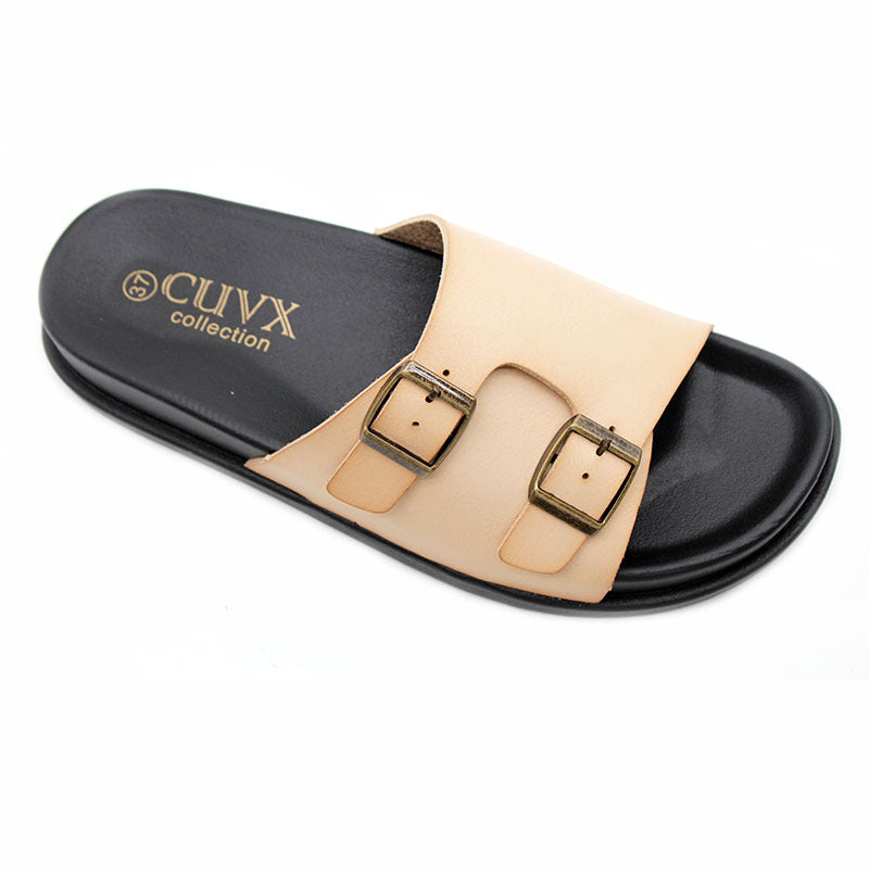 Wholesale fashion slippers  fashion leather buckle platform women's slippers non-slip craft shoes