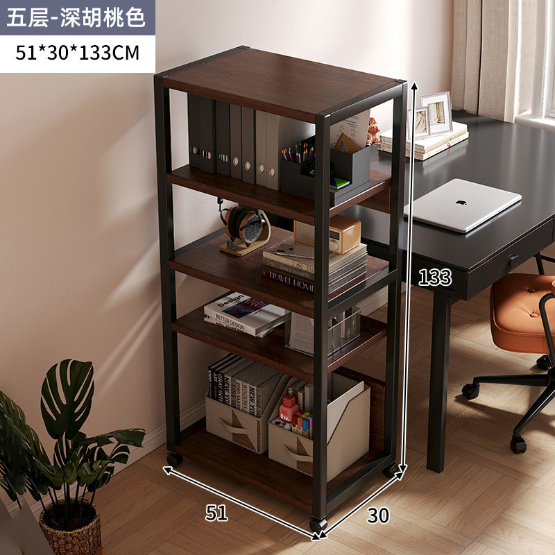 Removable printer rack office station trolley multi-layer storage rack document sorting host bracket