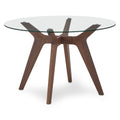 Export tempered glass dining table light luxury classy solid wood table modern casual dining table and chairs dining table