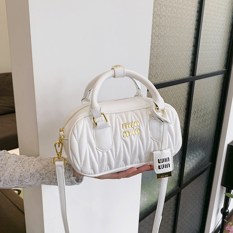 new arrivalclassy pleated bowling pillow classy crossbody bag fashion shoulder satchel bag high-looking and stylish