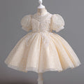 summergirldress summer dress kids dress puff sleeve large swing style princess gauze skirt birthday skirt