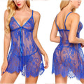 foreign trade sexy lingerie, women's erotic lingerie, european and american style eyelash sheer camisole dress with slit, dropshipping available
