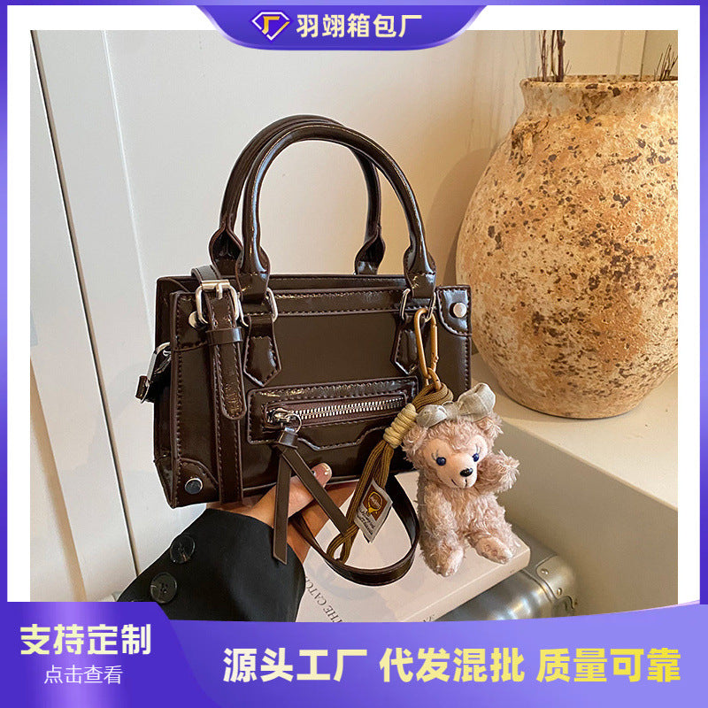 Cross-border high-end Korean version of hand-carried small square bag 2025 new fashion simple and versatile shoulder bag trendy oblique span bag