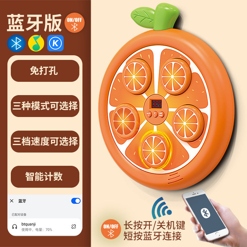 children's fun fruit boxing target bluetooth smart music rhythm electronic boxing trainer kids toy