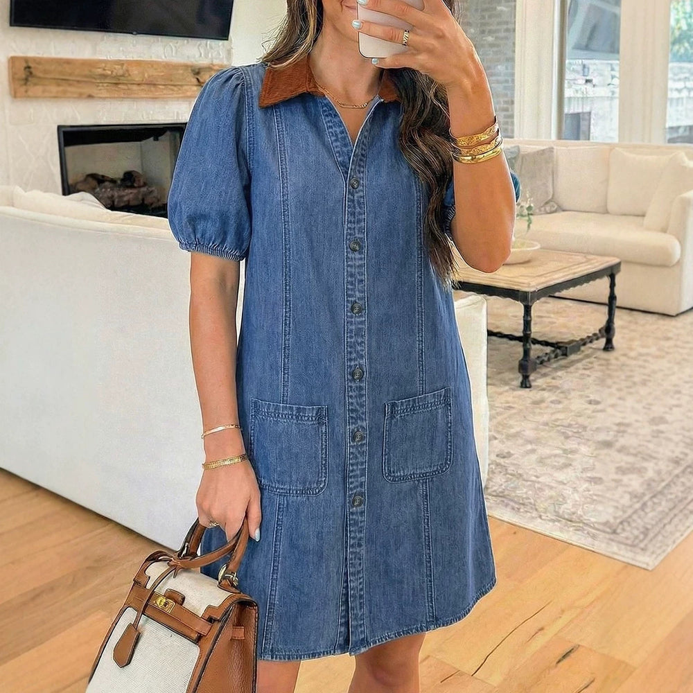 cross-border  fashion: european and american summer new arrivals - trendy, loose-fit, casual, and unique denim dresses