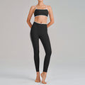 new arrival yoga clothes high waist hip lift tummy control slimming look sling beautiful back running sports intimates bra suit for women