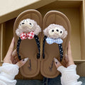 Cartoon cute flip-flops women's summer outdoor wear soft sole fashion 2024 new versatile popular instagram sandals