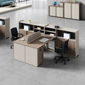 Saint li screen desk and chair combination - employee office workstation desk with card seat - financial office desk