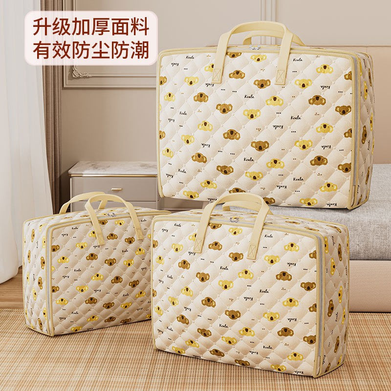 Non-woven koala clothes storage moving bag quilt storage bag travel household fabric finishing storage bag