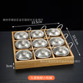 Creative nine-square grid tableware commercial hot pot restaurant barbecue restaurant beef vegetable platter bamboo tray divided grid dinner plate