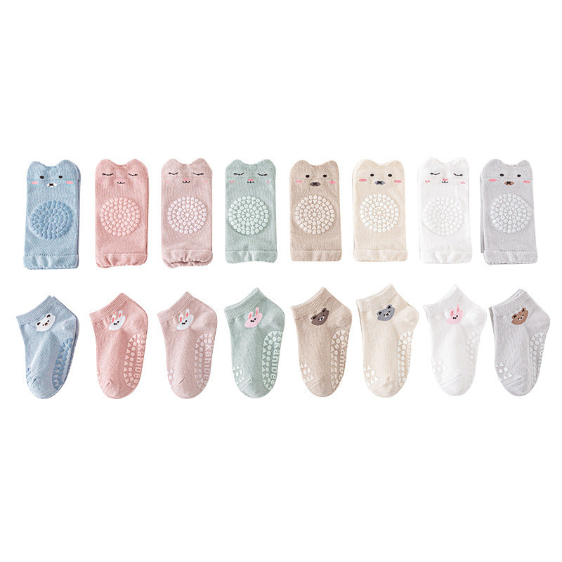 Babibele baby knee pads - summer lightweight crawling aid, anti-fall, anti-slip floor socks for first walkers