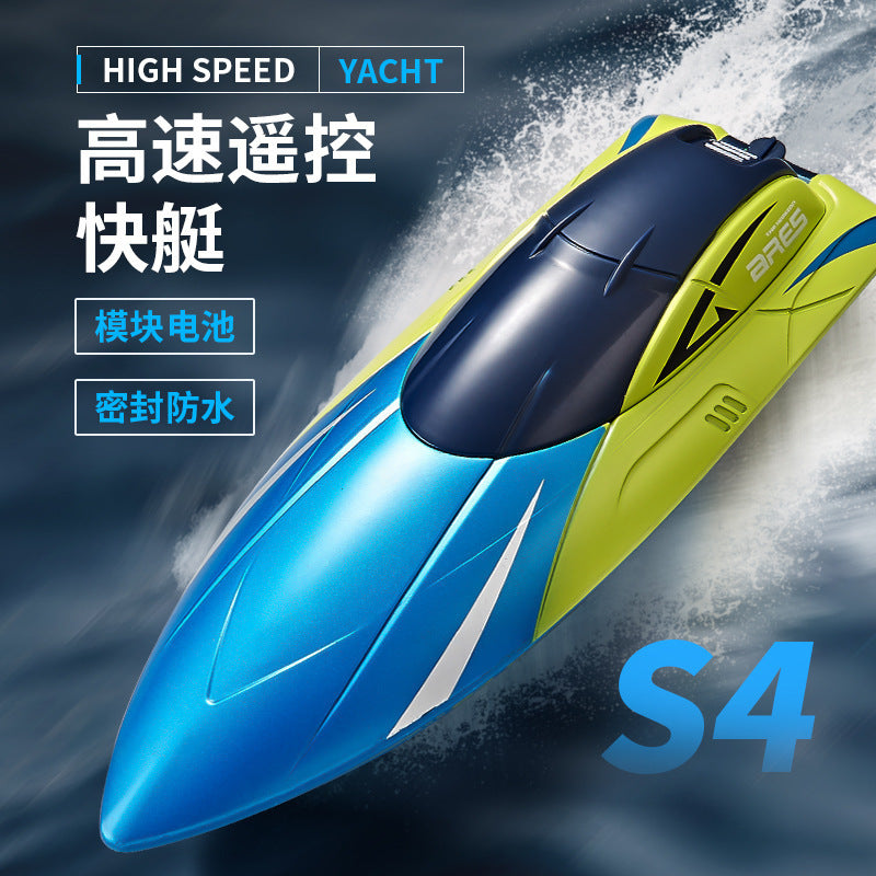 s4 remote control boat 2.4g high-speed water speedboat waterproof rechargeable long-range kids boys toy boat wholesale