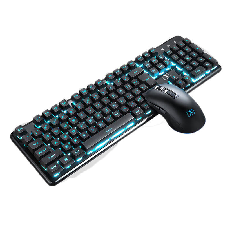 Xinmeng n600 wireless keyboard and mouse suit rechargeable notebook tablet office retro round key keyboard and mouse