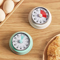 Mechanical kitchen timer - visual time management alarm with countdown & magnetic attachment
