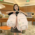 Simple solid color lightweight durable student backpack - available in small, medium, and large sizes - perfect for elementary, middle, high school, and university students