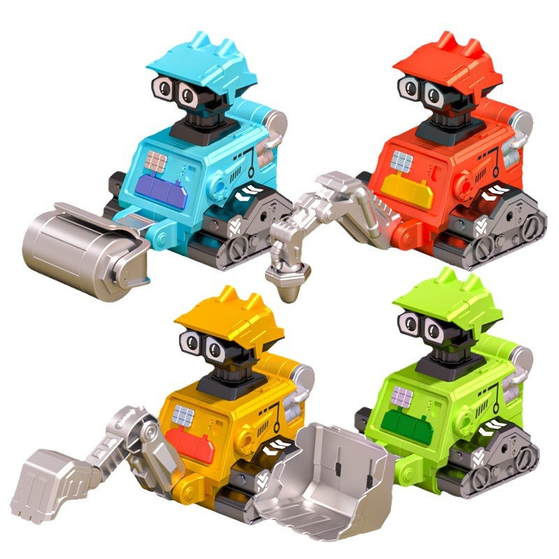Douyin's same style children's push engineering vehicle car is resistant to falling and boys' inertia lunar exploration team baby car model to play with