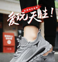 Men's shoes 2024 new summer breathable anti-odor mesh athletic casual shoes men's work black safety trendy shoes