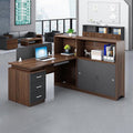 Screen desk cabinet combination staff partition office booth single slot including keyboard tray storage computer desk