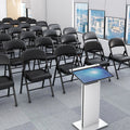 Folding chair - perfect for dorms, student halls, study, home dining, simple portable stool with backrest, computer desk chair