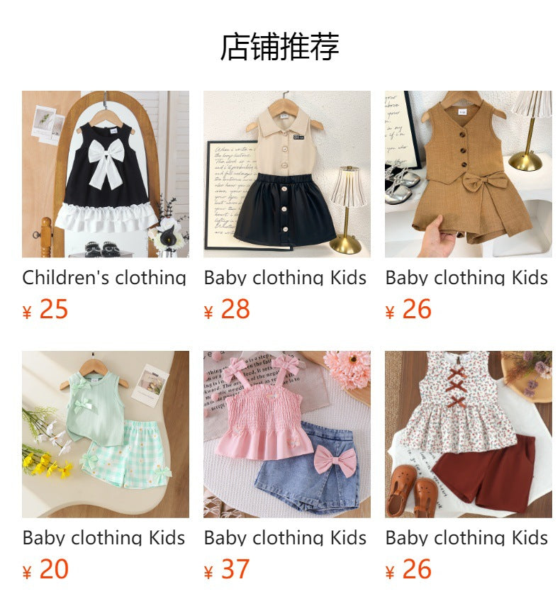 Baby clothing kids set children outfit short-sleeved t-shirt+pantstwo-piece set