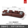 Foshan saint-germain cream style small apartment curved sofa high-end corner teddy velvet fabric sofa living room