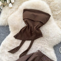 Accessible luxury normcore style suspender waist vest wide-leg pants two-piece set women's summerslimming lookfashion style work clothingsuit