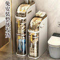 Bathroom slit storage cabinet drawer type toilet narrow slit storage cabinet plastic bathroom ultra-narrow slit cabinet side cabinet