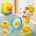 Baby bath toys floating yellow duck shower head for boys and girls, kids' swimming pool water play, water gun for babies