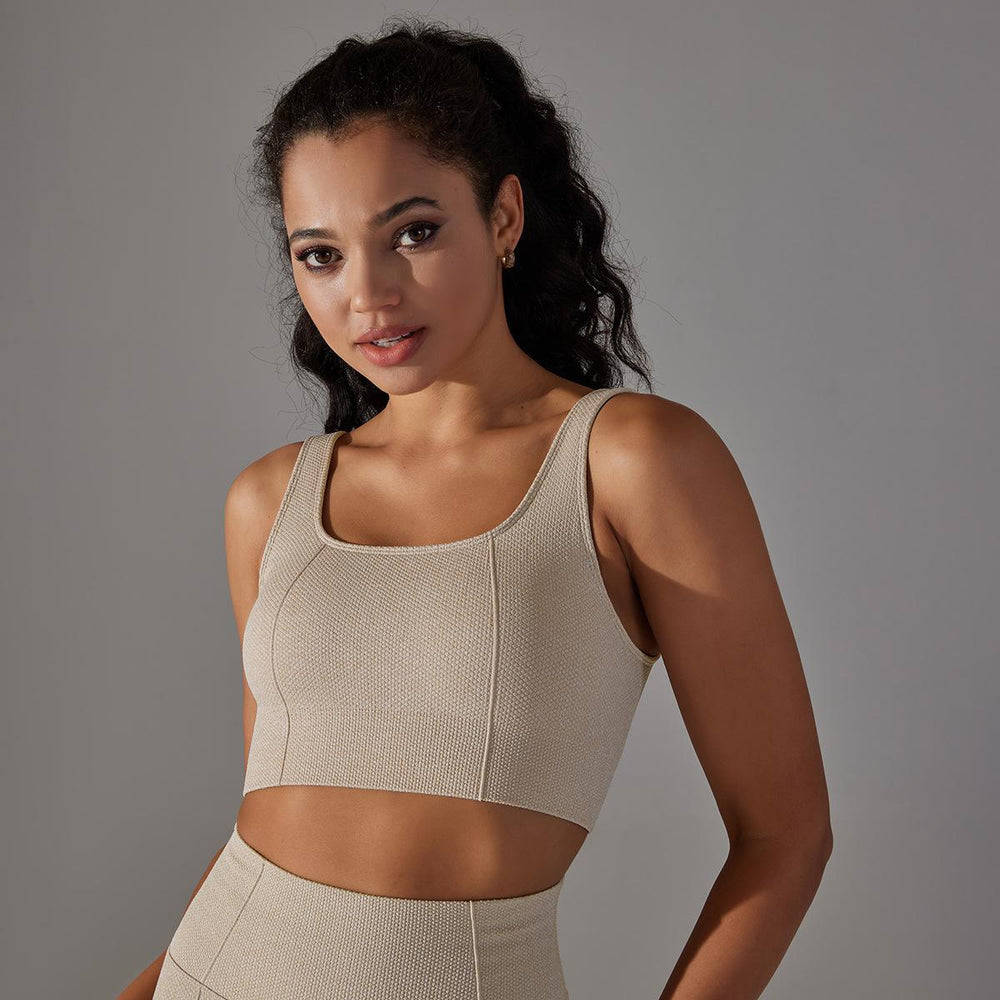 European and american cross-border new seamless five-piece jacquard knit yoga set - high-waisted, butt-lifting leggings, workout outfit