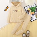 new product girl fashion style thickened brushed knitting hooded tops+casualpants pants suit
