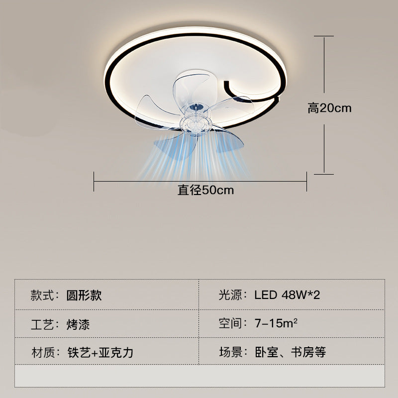 2025 new simple atmosphere living room light personalized design cloud fan ceiling light whole house combination lighting package