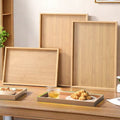 Bamboo and wood tray sets - available in sets of two, four, or six - japanese-style home use cups and plates, rectangular fruit platters, hotel and restaurant bbq dishes