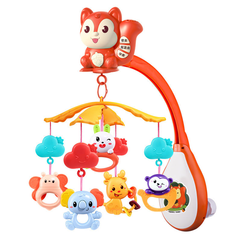 Cross-border newborn crib bell 3-12 months boy and girl baby toy music rotating puzzle rattle bedside bell